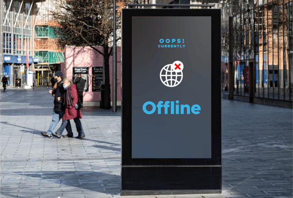 Digital sign in offline mode due to bad cellular connection